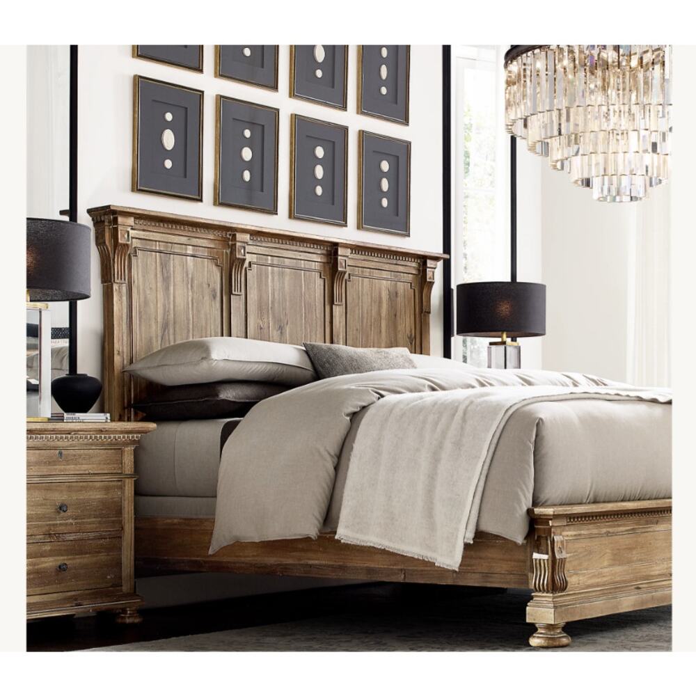 RH Cotton Cashmere Duvet Cover CA King Heathered Morel Shams